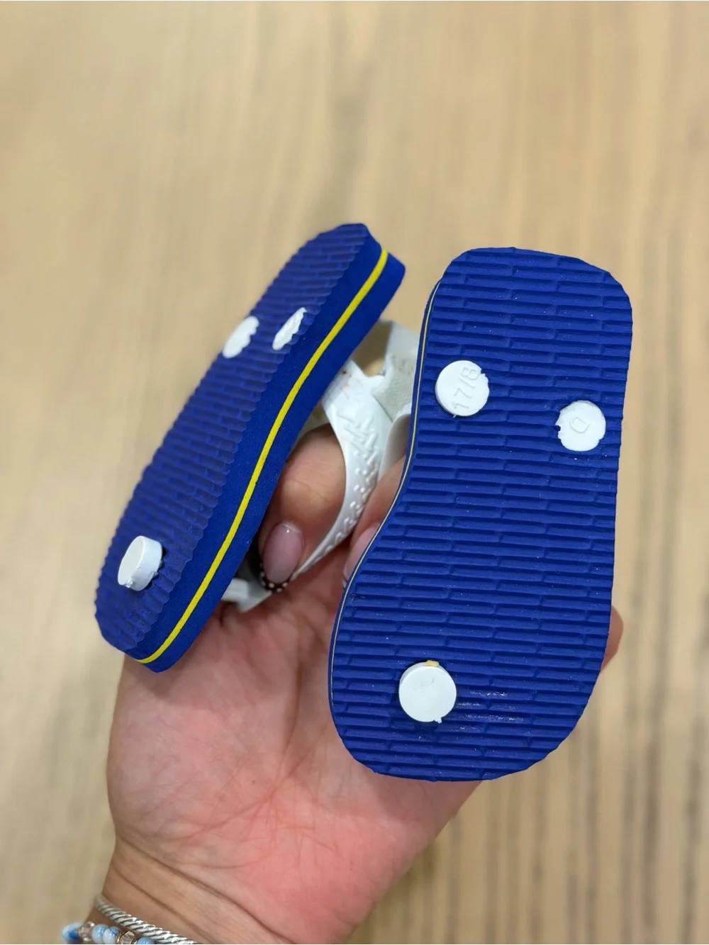 Havaianas Baby Royal Blue and White Sandals with Brazil Flag